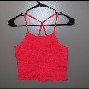 Red crop top